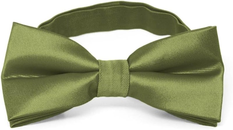 tiemart Pre-Tied Adjustable Men's Band Collar Bow Tie - Image 1